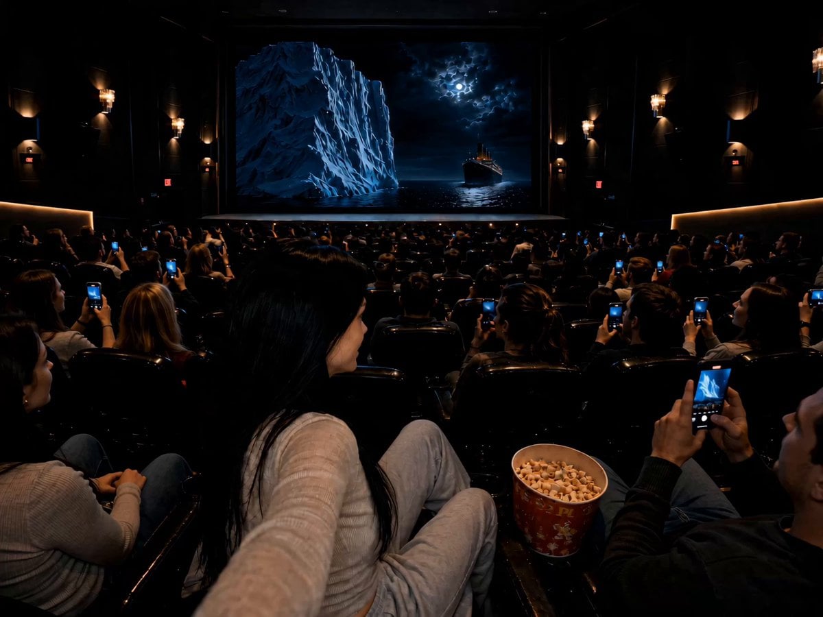 Kadın vlogger selfie modunda kameraya dönüyor: “Guys, I’m inside…
