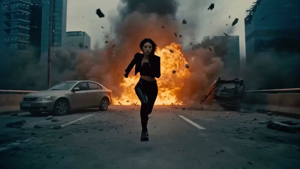 Cinematic 50-second vertical action trailer, 9:16 aspect ratio, ultra-realistic,…
