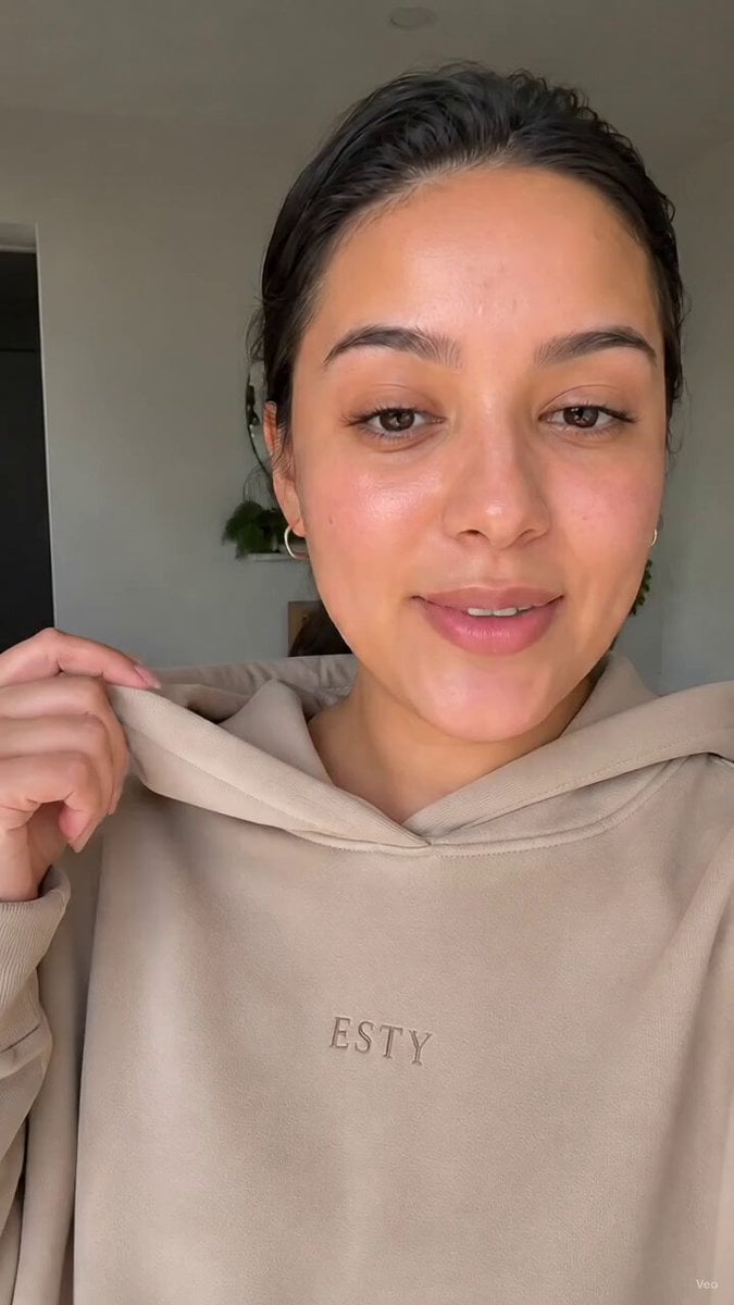 Vertical 9:16 aspect ratio, ultra-realistic UGC style fashion review…