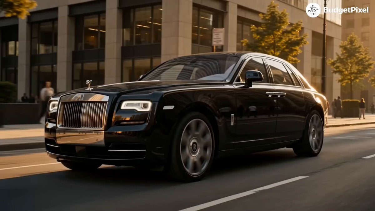 A cinematic 15-second emotional short film. A luxury black…