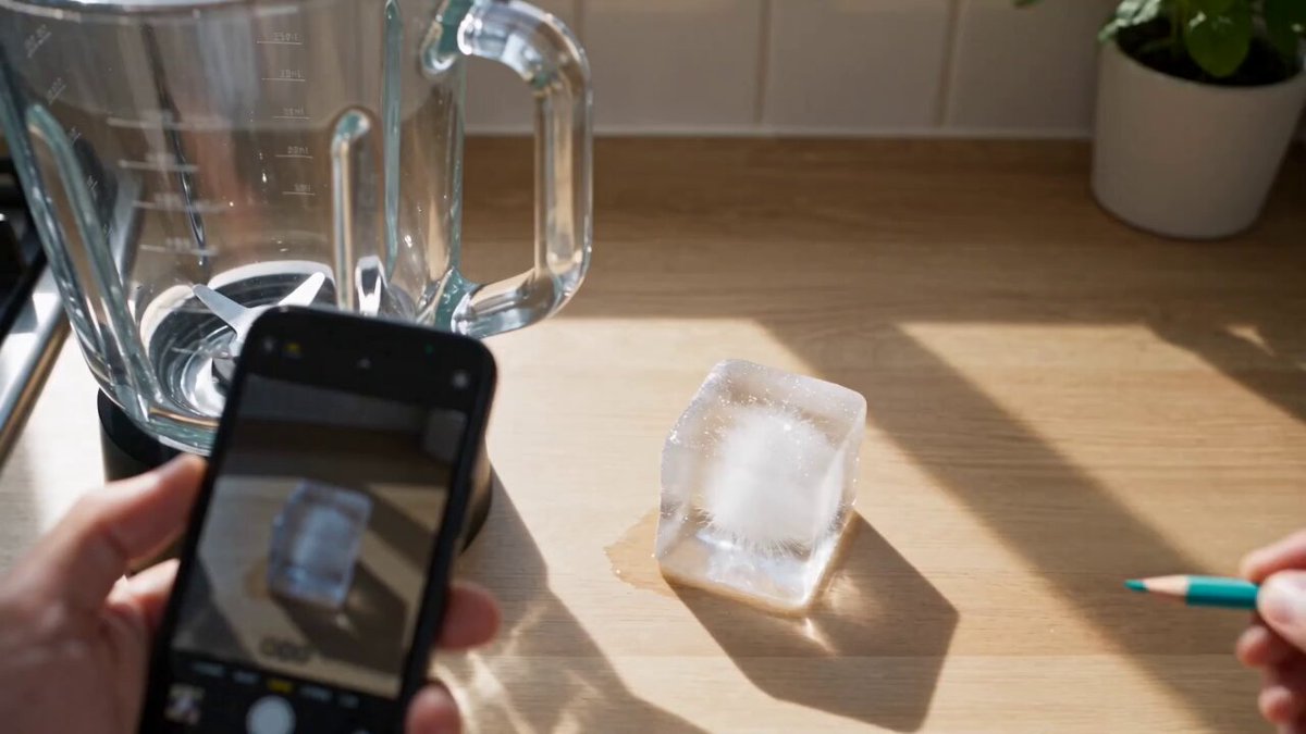 Create a short, visually satisfying mixed-reality stop-motion video where…